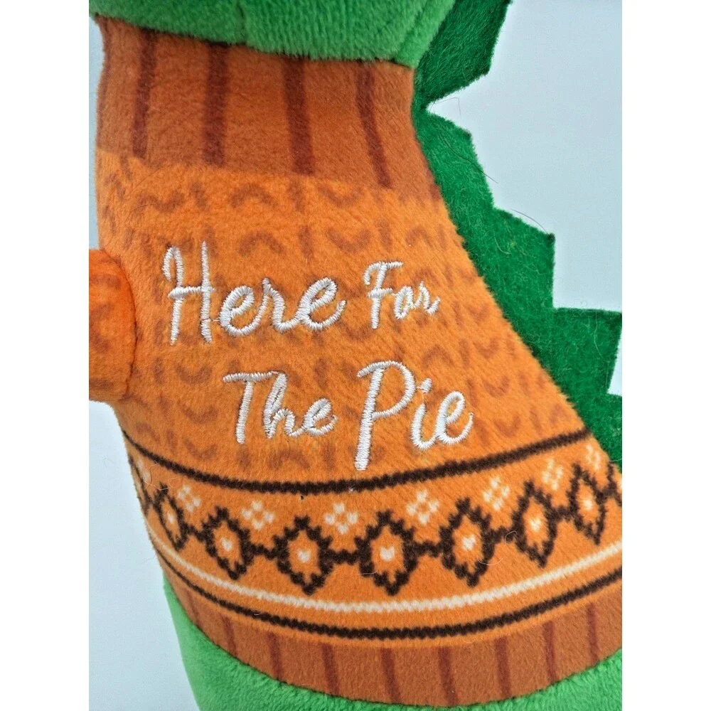 Fringe Dog Toy Dino Plush Here For The Pie Squeaker Crinkle 11